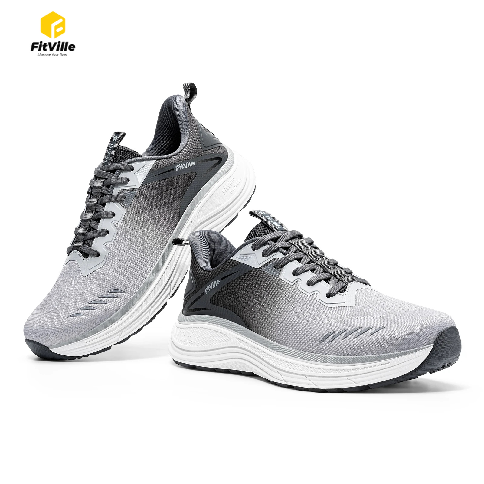 Breathable Mesh Athletic Shoes - أحذية رياضية رجالية FitVille فائقة العرض